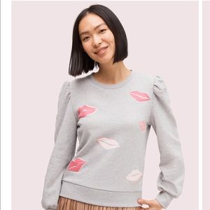 Kate Spade Lips Sweatshirt Size Small S New NWT